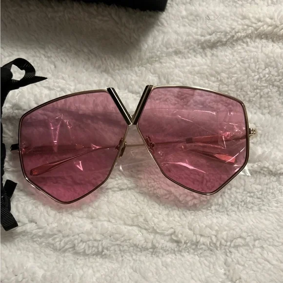 Valentino Pink Geometric Sunglasses